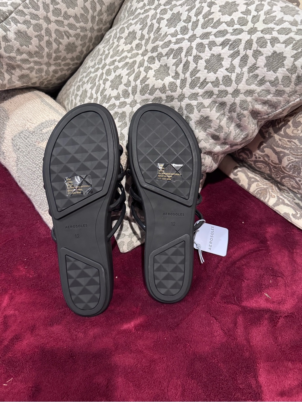 Aerosoles Women's Black Decorative Slide Sandals - Picture 2 of 3